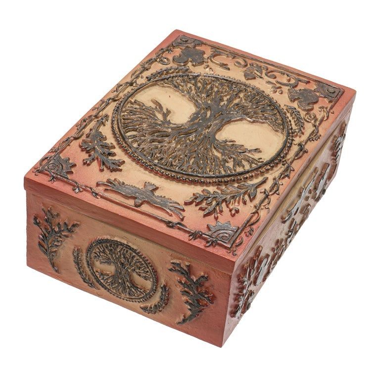 5.5&quot; Tree Of Life Tarot Card Box, SKU PG-14301, UPC 6016037172133