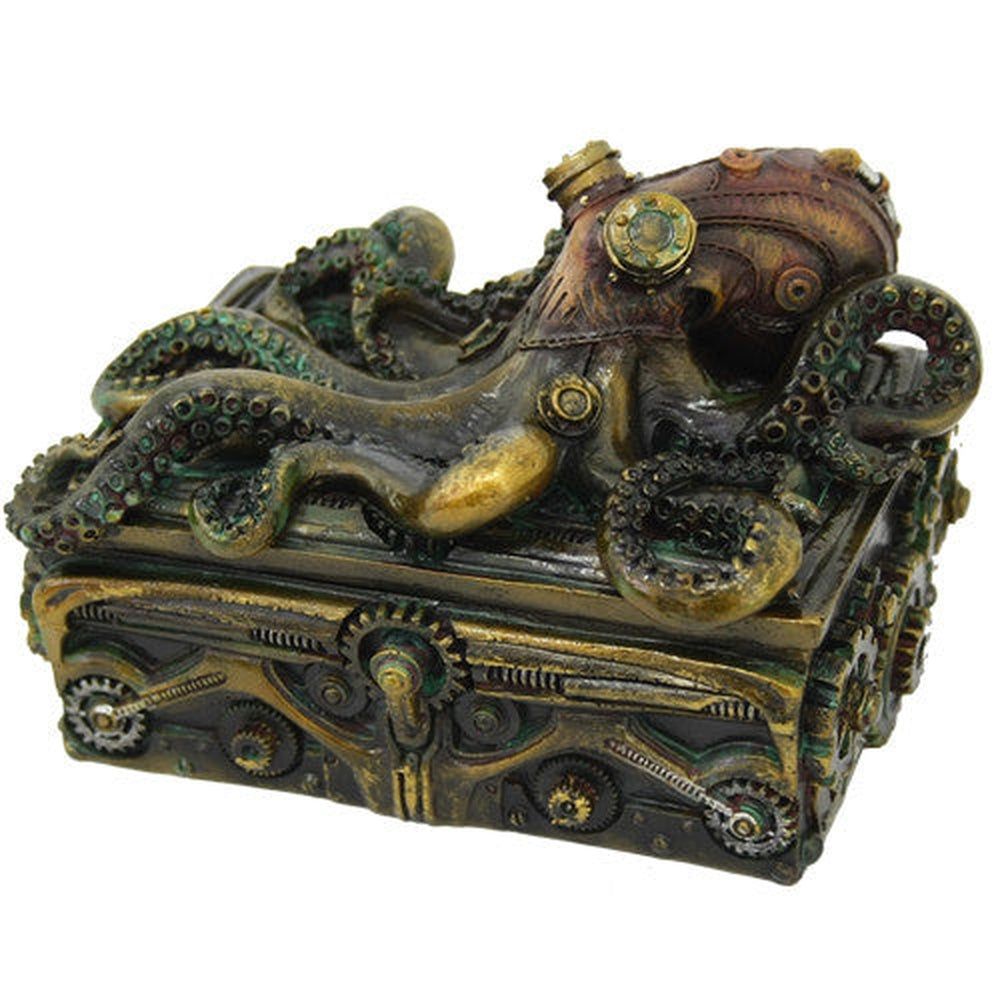 5.5&quot; Steampunk Octopus Display Box, SKU PG-11603, UPC 700317074670