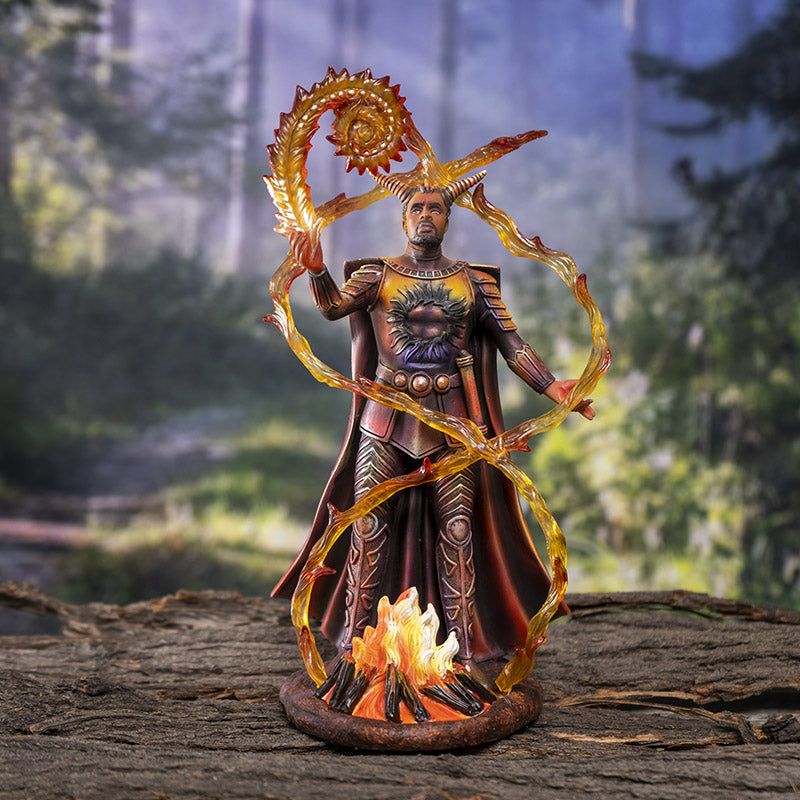 9&quot; Anne Strokes Elemental Magic Statue - Fire Wizard, SKU PG-15295, UPC 700317127154