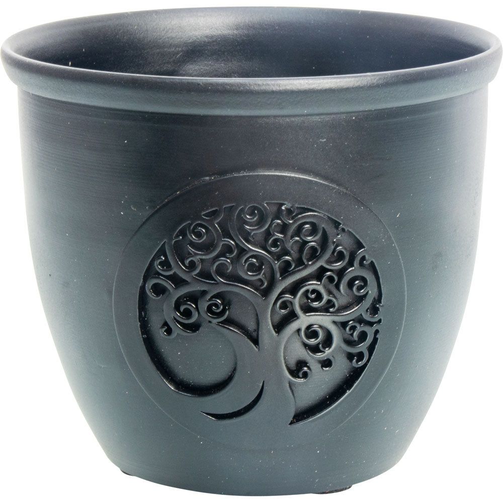 3.5&quot; Cast Iron Smudge Pot - Tree of Life, SKU KH-44013, UPC 700317068747