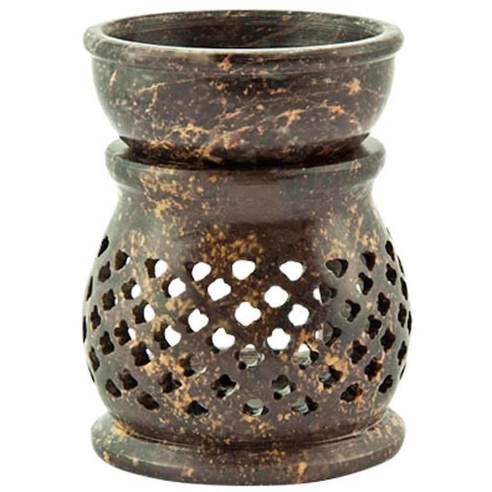4&quot; Carved Soapstone Oil Aroma Lamp, SKU 308, UPC 6016003332394