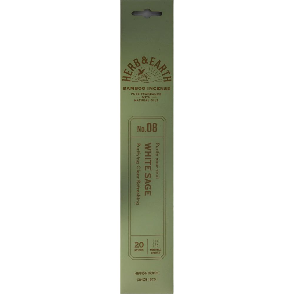 Herb &amp; Earth Incense 20 sticks - White Sage, SKU KH-72741-D12, UPC 6016002414466