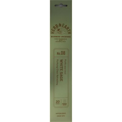 Herb &amp; Earth Incense 20 sticks - White Sage, SKU KH-72741-D12, UPC 6016002414466