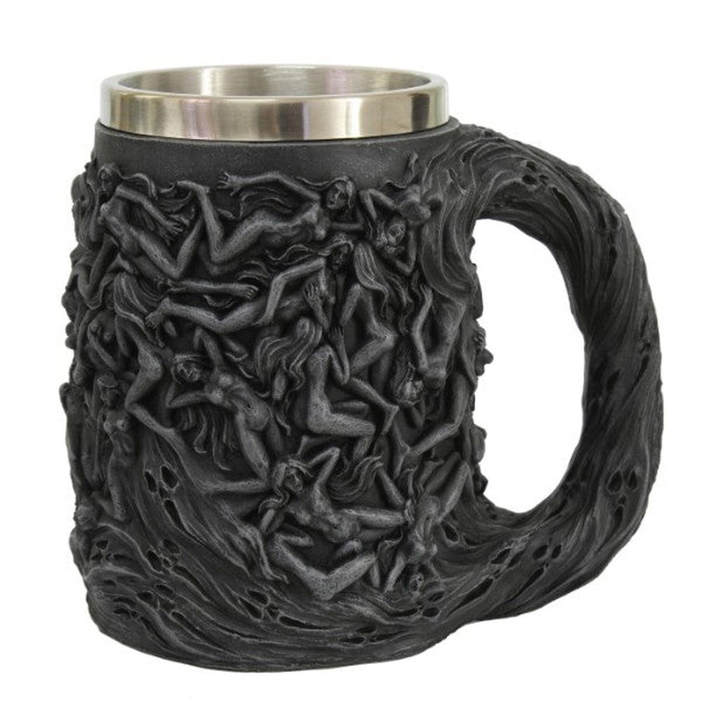 6.25&quot; Stainless Steel Resin Mug - Erotica Tankard, SKU PG-12997, UPC 700317119418