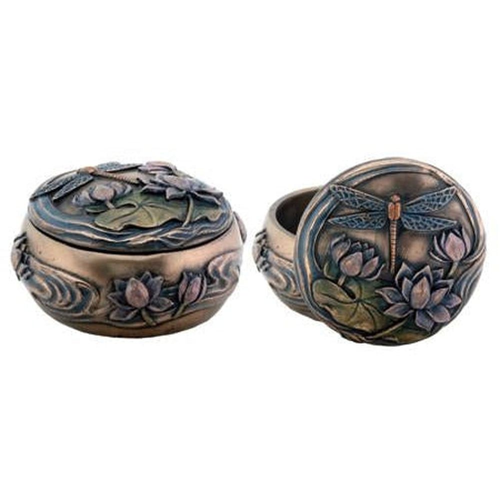 4.25&quot; Art Nouveau Dragonfly Display Box, SKU PG-Y7859, UPC