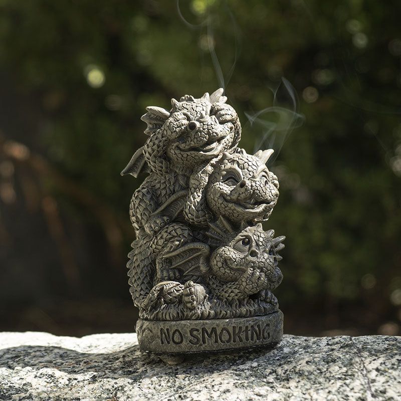 5&quot; Triple Dragon Cone Incense Burner, SKU PG-14934, UPC 700317118527