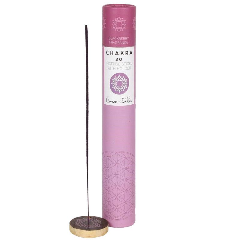 Chakra Incense Sticks with Holder - Crown - Blackberry (30 Sticks), SKU PG-13973, UPC 700317075653