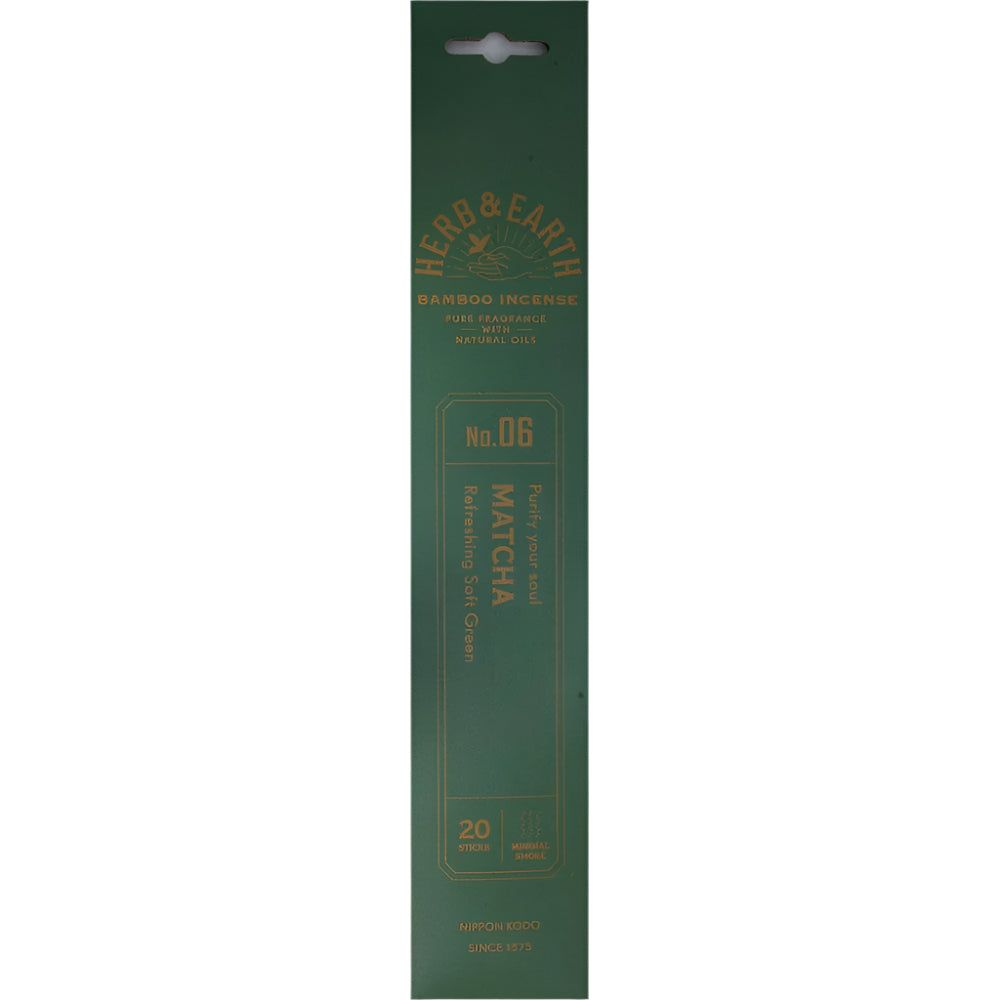 Herb &amp; Earth Incense 20 sticks - Matcha, SKU KH-72739-D12, UPC 6016013919905