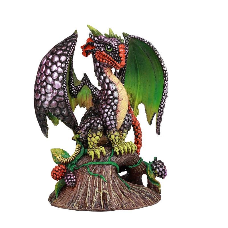4.75&quot; Blackberry Dragon Statue, SKU PG-12673, UPC 700317252658