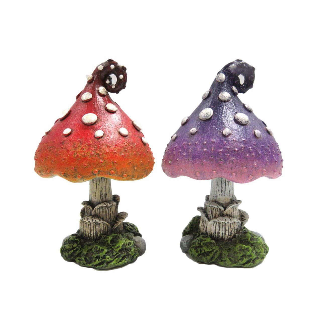 5&quot; Mushroom Decor Resin Statue (Set of 2), SKU PG-12080, UPC 700317030126