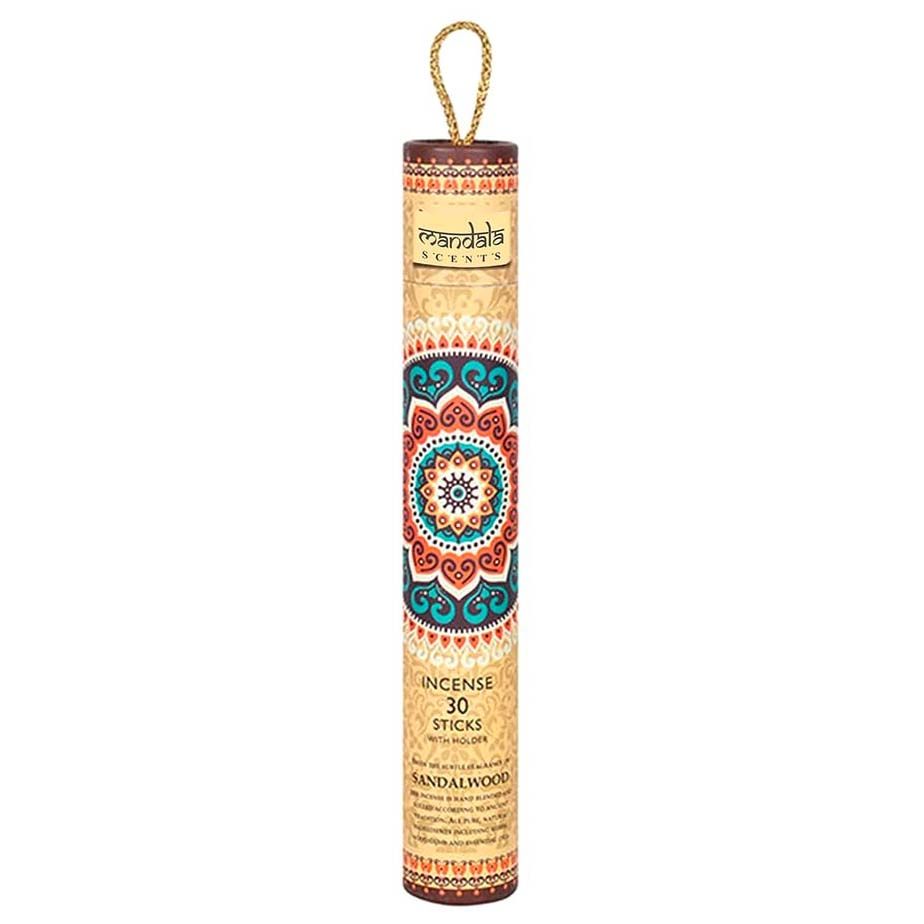 Mandala Incense Sticks with Holder - Sandalwood (30 Sticks), SKU PG-14860-S, UPC 700317036074