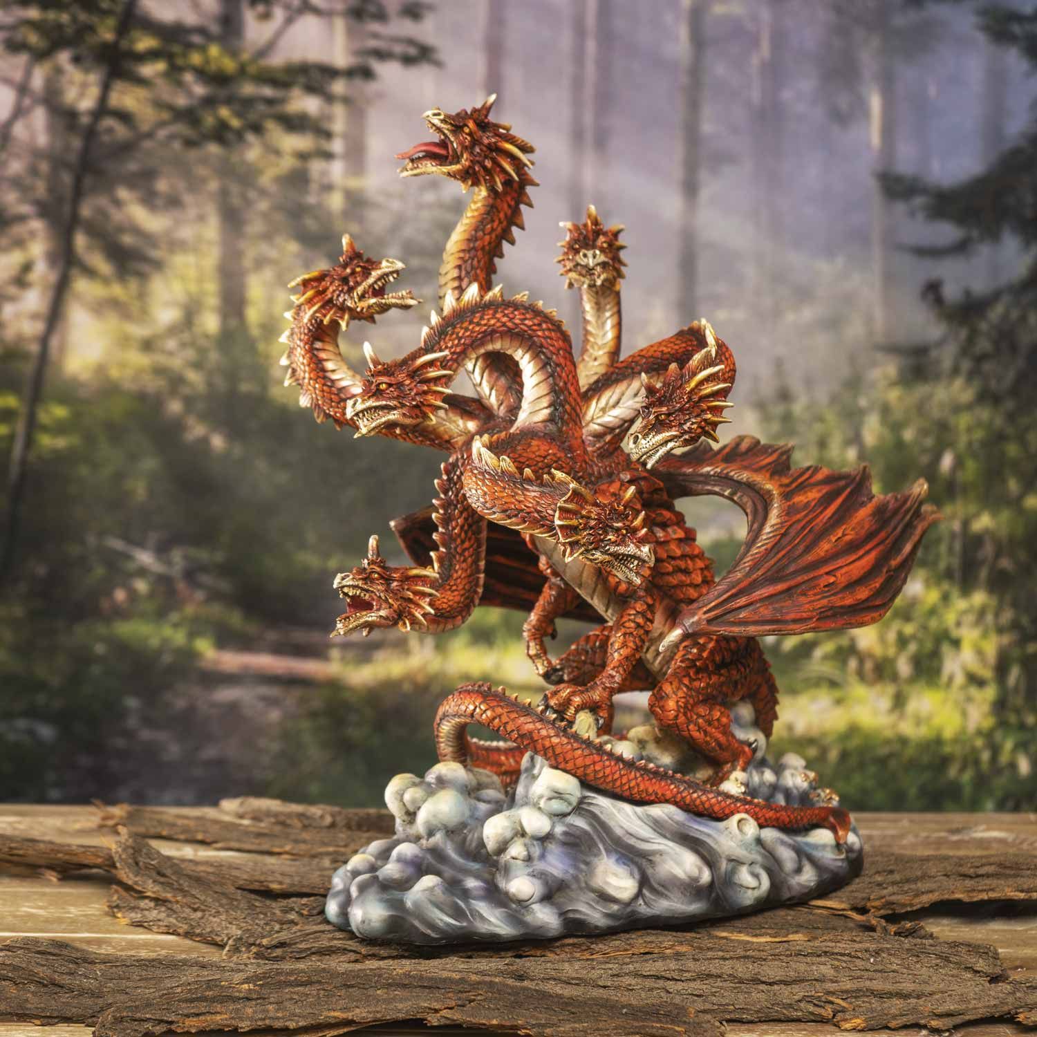 13.7&quot; Hydra Dragon Statue, SKU PG-15287, UPC 700317123408