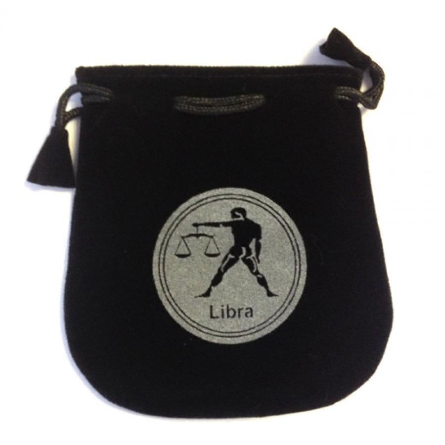 5&quot; Astrology Sign Velvet Bag - Libra, SKU VZ-LI, UPC 6016005282239