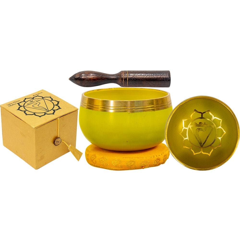 3.25&quot; Mini Chakra Singing Bowl Yellow - Solar Plexus, SKU KH-31539, UPC 6016201866899