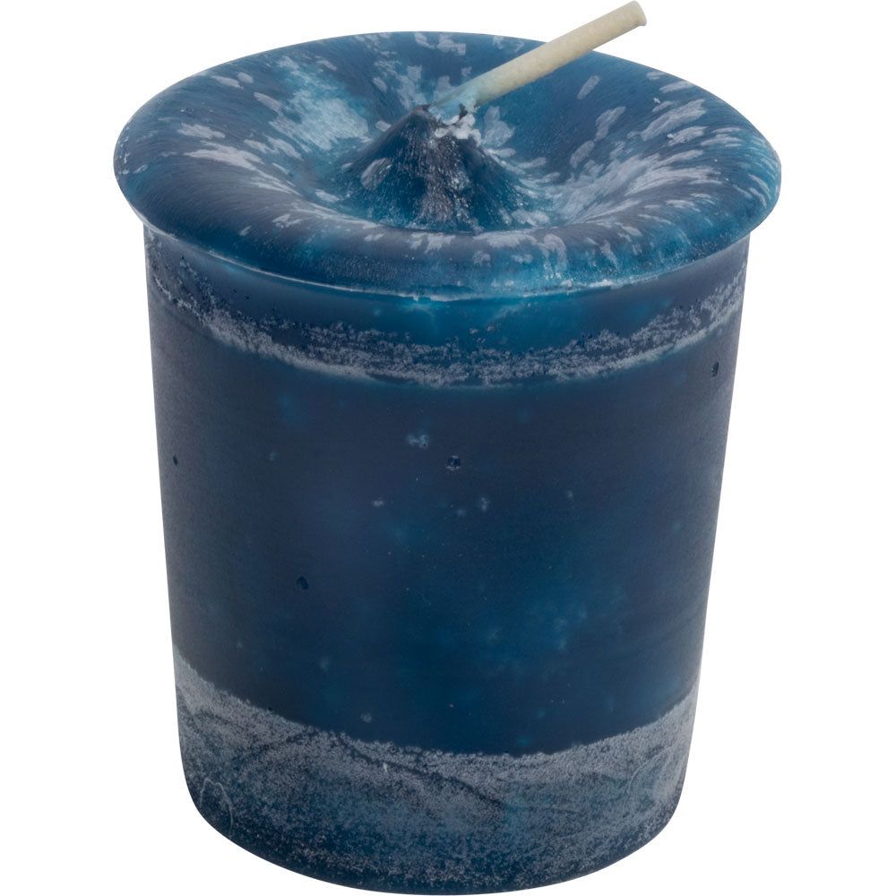 Angel&#39;s Influence Herbal Reiki Charged Votive Candle - Teal, SKU KH-81501-D18, UPC 6016211331356