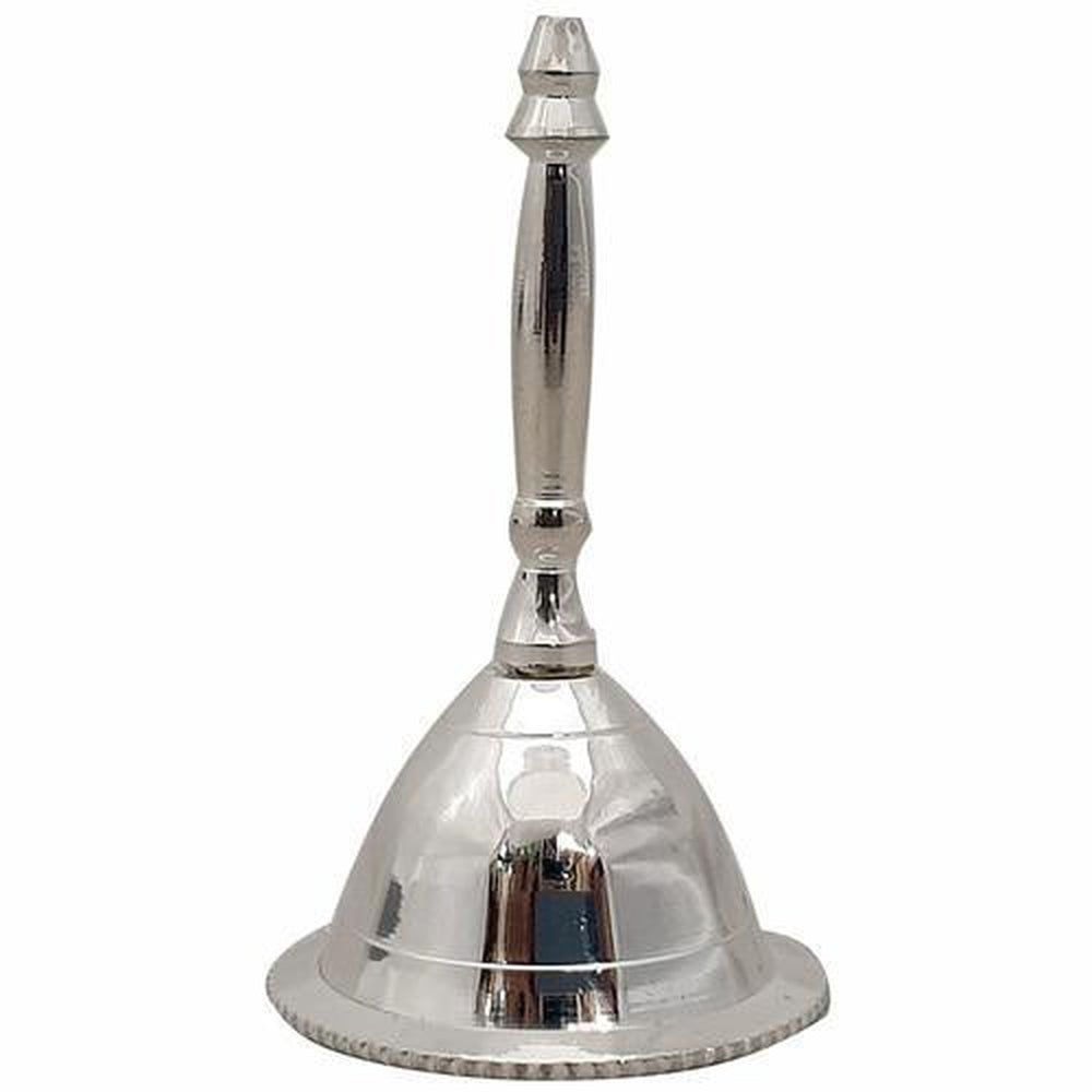 3&quot; Silver Plated Ritual Altar Bell - Plain, SKU 105D, UPC 6016208240272