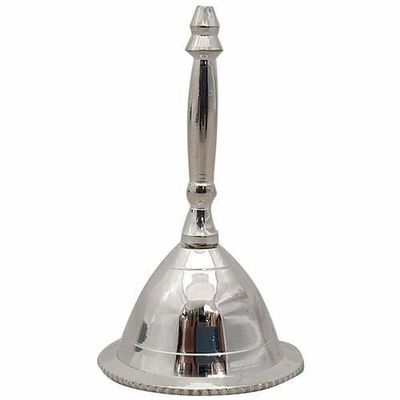 3&quot; Silver Plated Ritual Altar Bell - Plain, SKU 105D, UPC 6016208240272