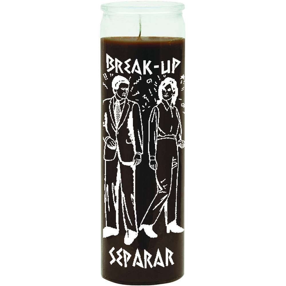 7 Day Glass Candle Break Up - Brown, SKU WP-575-076, UPC 6016227722766