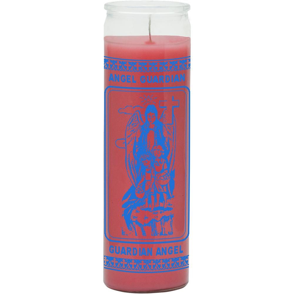 7 Day Glass Candle Guardian Angel - Pink, SKU WP-575-012-04, UPC 6016000111176
