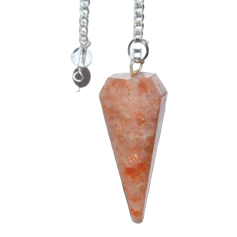 6-Sided Pendulum - Sunstone, SKU PEND-39, UPC 6016200235290