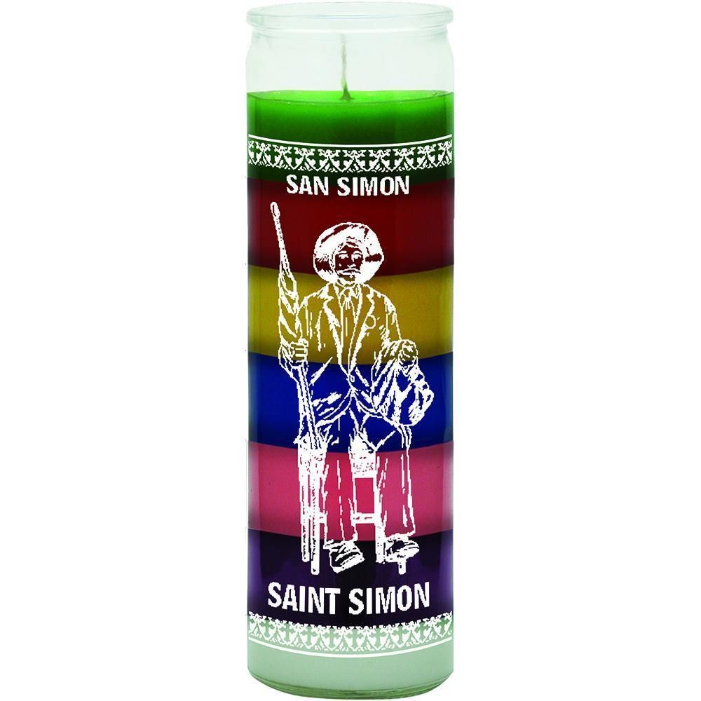 7 Day Glass Candle 7 Color - St. Simon, SKU WP-578-812, UPC 6016221957966