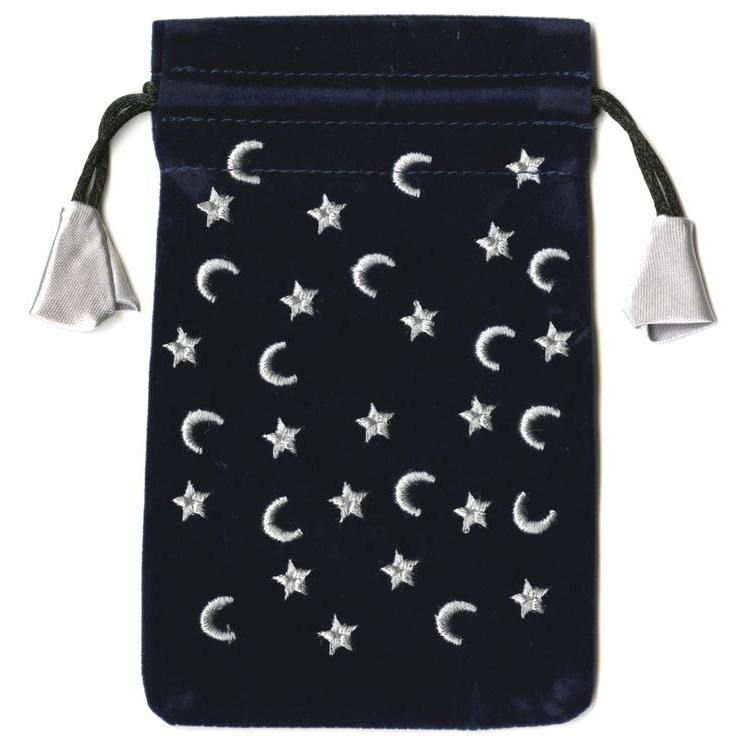 Moon and Stars Mini Velvet Pouch by Lo Scarabeo, SKU LW928, UPC 6016206671696