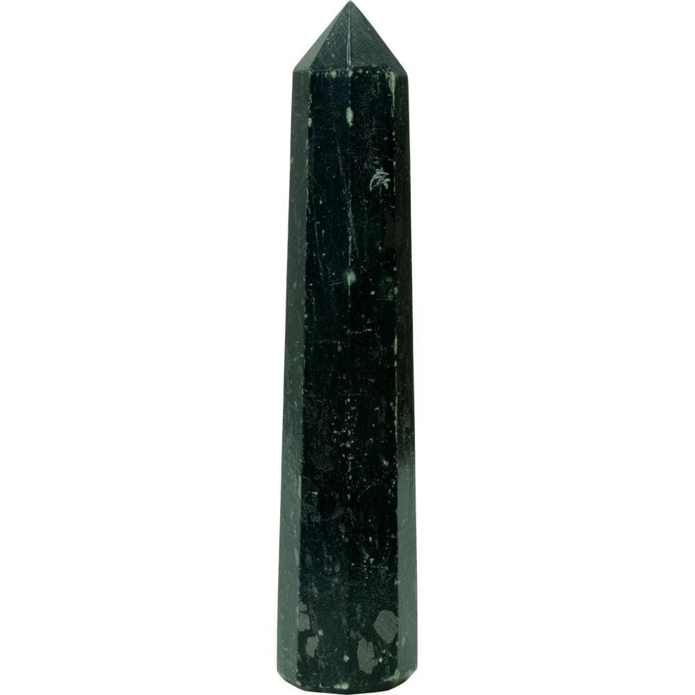 3-4&quot; Gemstone Obelisk - Emerald with Mica, SKU KH-76179, UPC 6016206850824