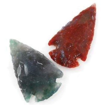 1-2&quot; Jasper Carved Arrowhead, SKU GAS100-1, UPC 6016200577574