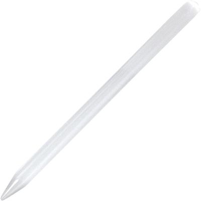 5.5&quot; Selenite Reflexology Massage Wand, SKU KH-76101, UPC 6016215096077