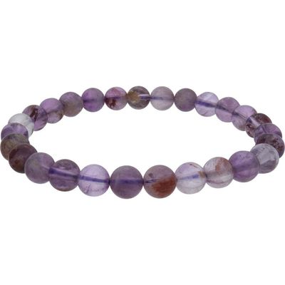 8 mm Elastic Bracelet Round Beads - Super 7, SKU KH-98777, UPC 6016227499439