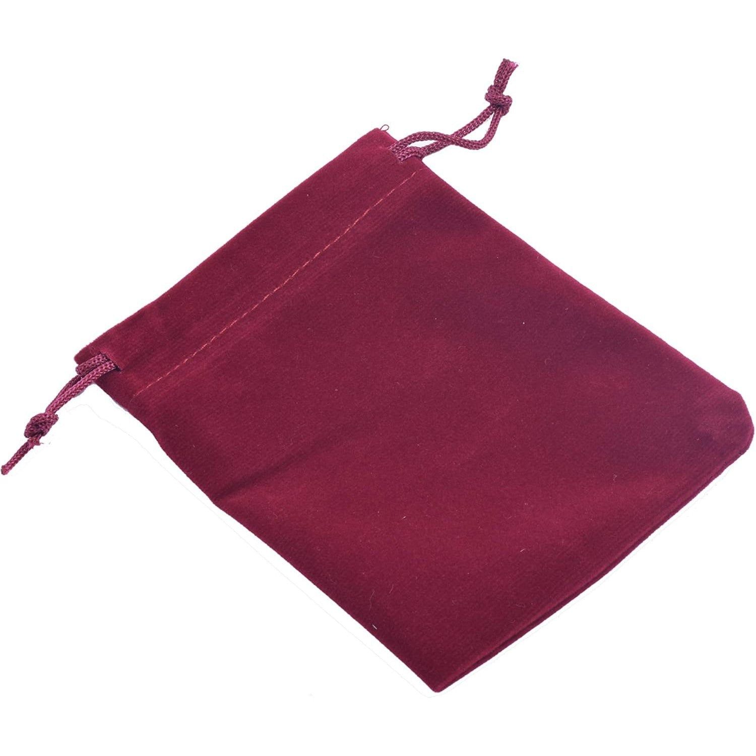 2&quot; x 2.5&quot; Unlined Velvet Bag - Burgundy, SKU AZ-Bag-05, UPC 6016211010053