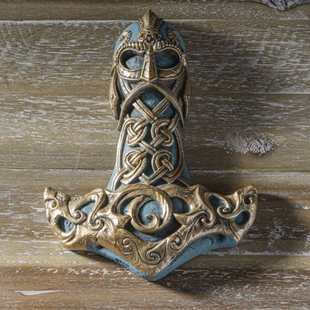 8&quot; Thor&#39;s Hammer Wall Plaque Statue, SKU PG-14047, UPC