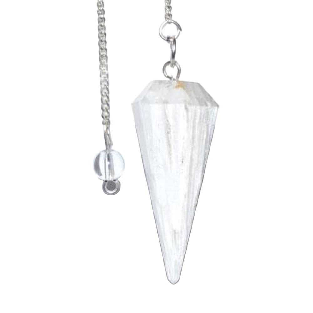 6-Sided Pendulum - Scolecite, SKU PEND-58, UPC 6016225675606