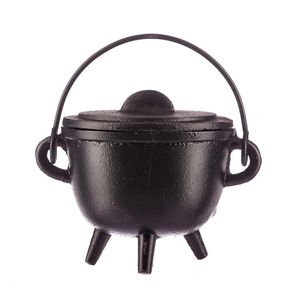 5&quot; Cast Iron Cauldron with Lid, SKU BR90, UPC 6016209470432