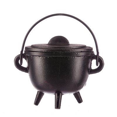 5&quot; Cast Iron Cauldron with Lid, SKU BR90, UPC 6016209470432
