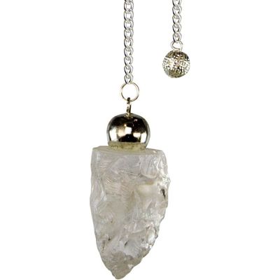 Rough Stone Pendulum - Clear Quartz, SKU KH-61137, UPC 6016209190132