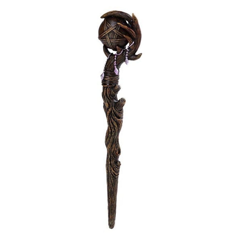 9.5&quot; Mystical Wand - Pentagram Ball, SKU PG-13054, UPC