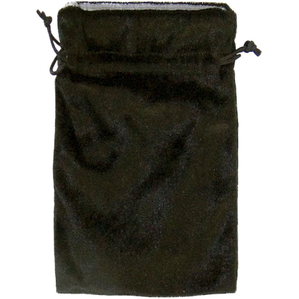5&quot; x 8&quot; Black Velvet Bag with Silver Lining, SKU KH-60041, UPC 6016201096036