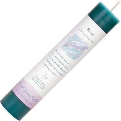 Reiki Charged Herbal 1.5&quot; x 7&quot; Pillar Candle - Peace, SKU KH-84406, UPC 6016202217201