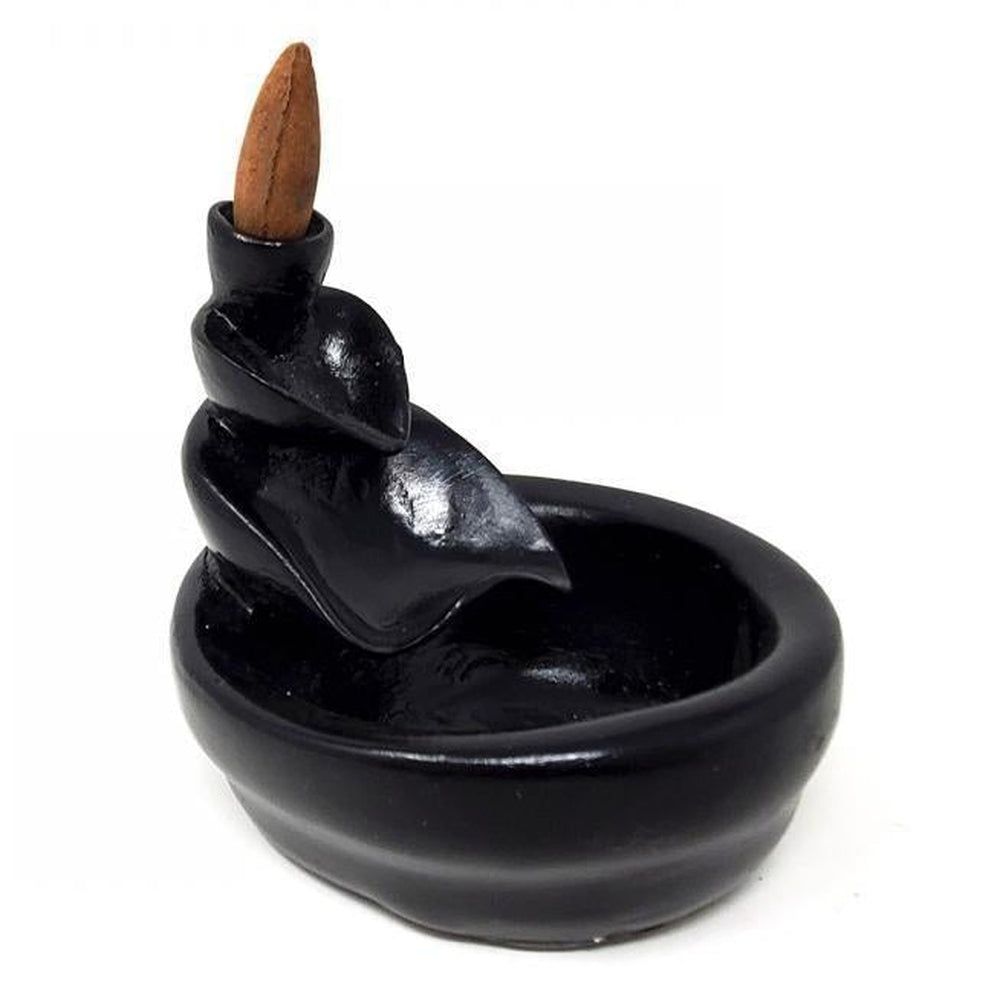 Polyresin Backflow Incense Burner - Small Waterfall, SKU BFL-15, UPC 6016215413485