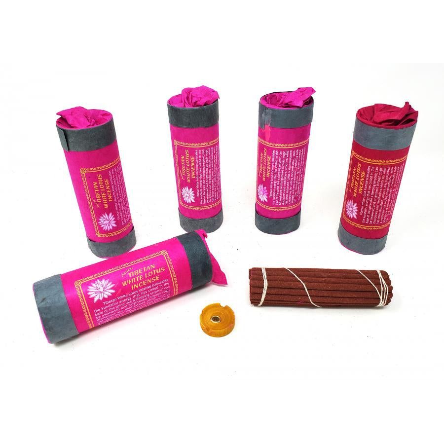 Tibetan Incense 30 Pack - WHITE LOTUS, SKU BINS139, UPC 6016022147139