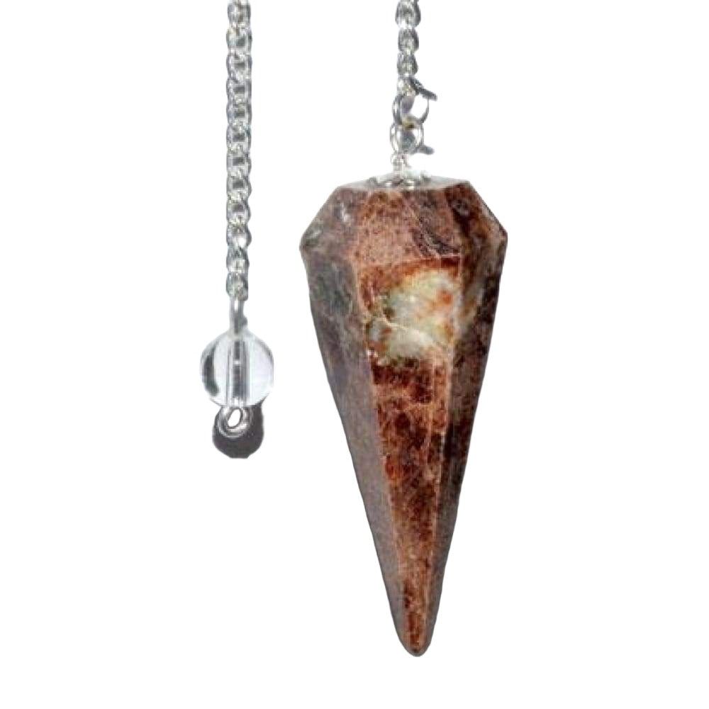 6-Sided Pendulum - Garnet, SKU PEND-67, UPC 6016209317331