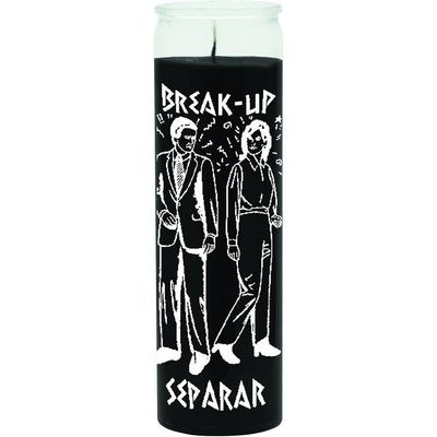 7 Day Glass Candle Break Up - Black, SKU WP-575-076-01, UPC 6016211966978