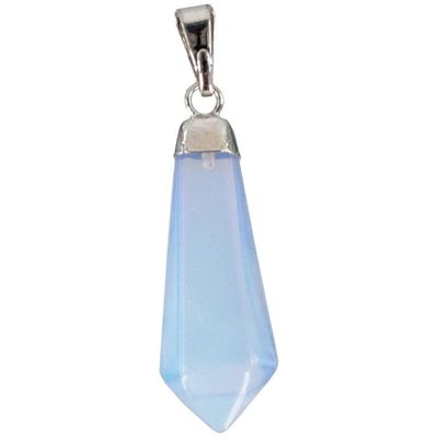 Diamond Shape Stone Pendant - Opalite, SKU KH-99022, UPC 6016210461450