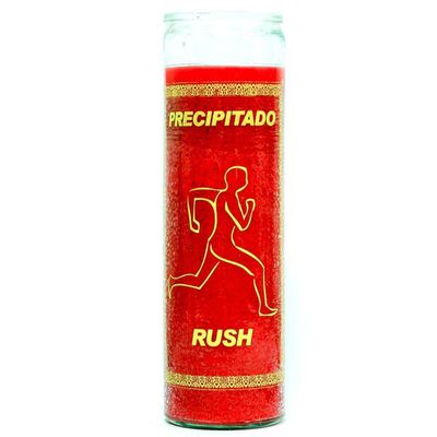 7 Day Glass Candle Rush - Red, SKU WP-575-772-02, UPC 6016002260216