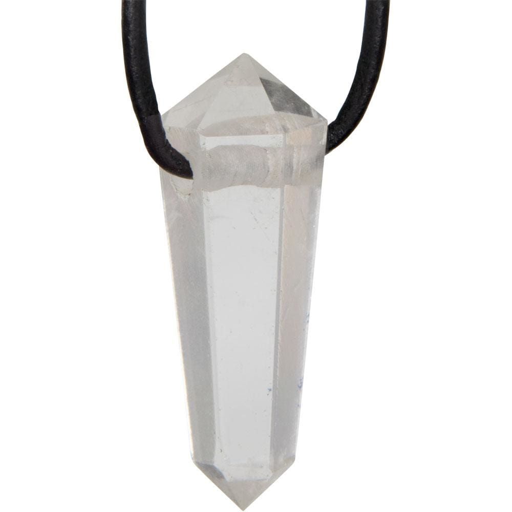 Double Terminated Point Necklace - Clear Quartz, SKU KH-99152, UPC 6016214910954