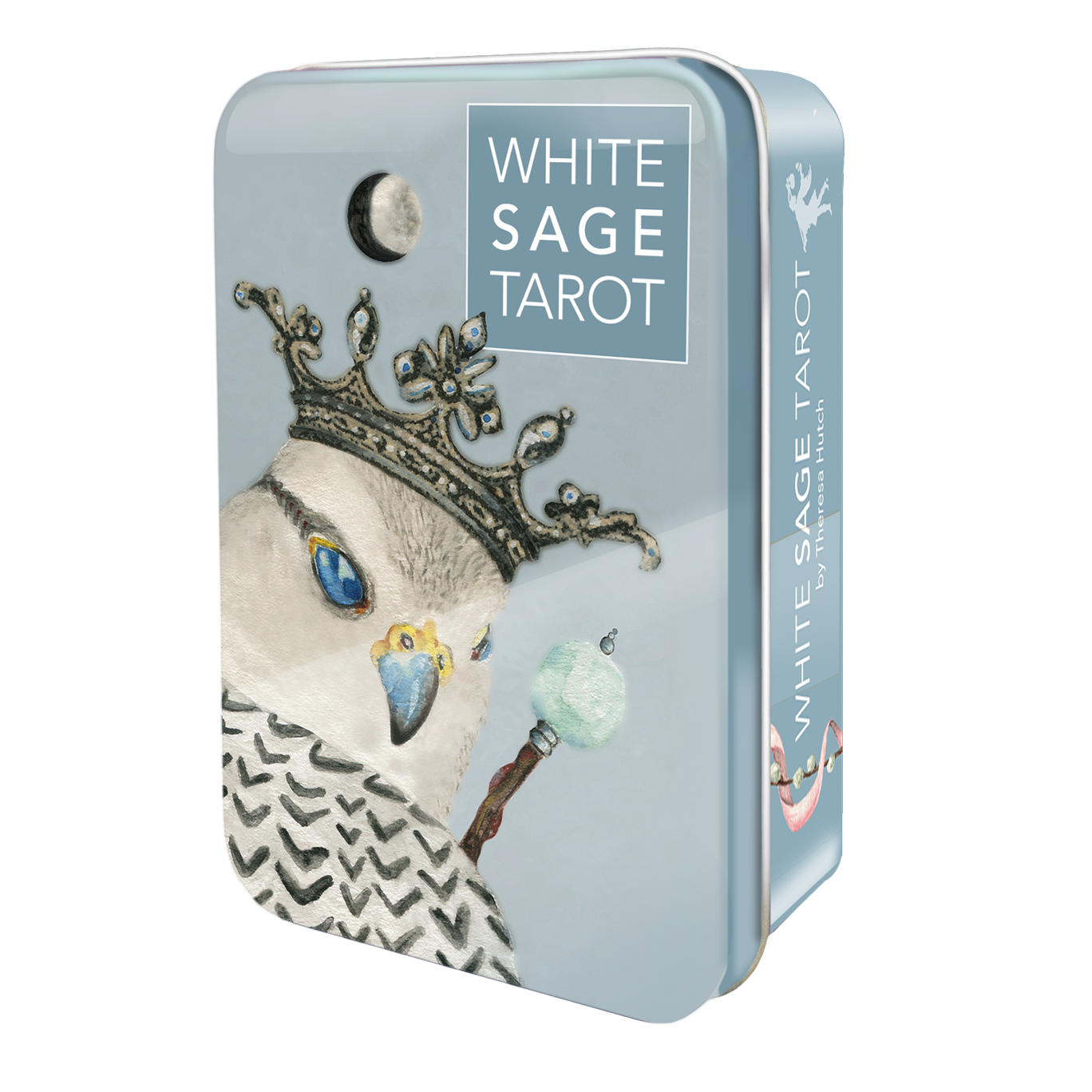 White Sage Tarot Deck in a Tin by Theresa Hutch, SKU UG-WST80, UPC 6016214040057