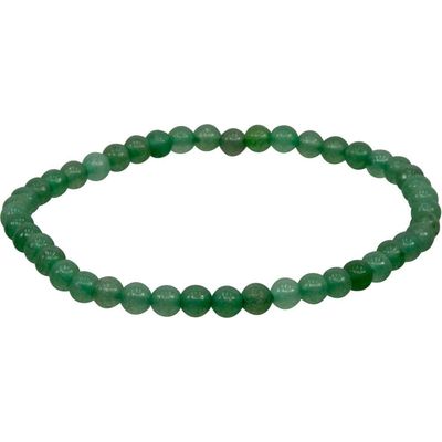 4 mm Elastic Bracelet Round Beads - Green Aventurine, SKU KH-98344, UPC 6016200965999