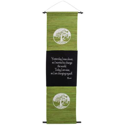 48&quot; Seagrass Inspirational Banner - Tree of Life, SKU KH-57580, UPC 6016204446432