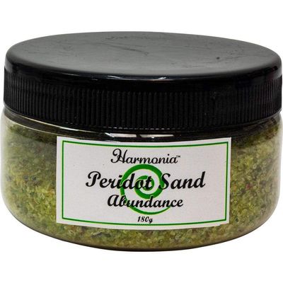 Gemstone Sand Jar 180 gram - Peridot, SKU KH-62016, UPC 6016214338307